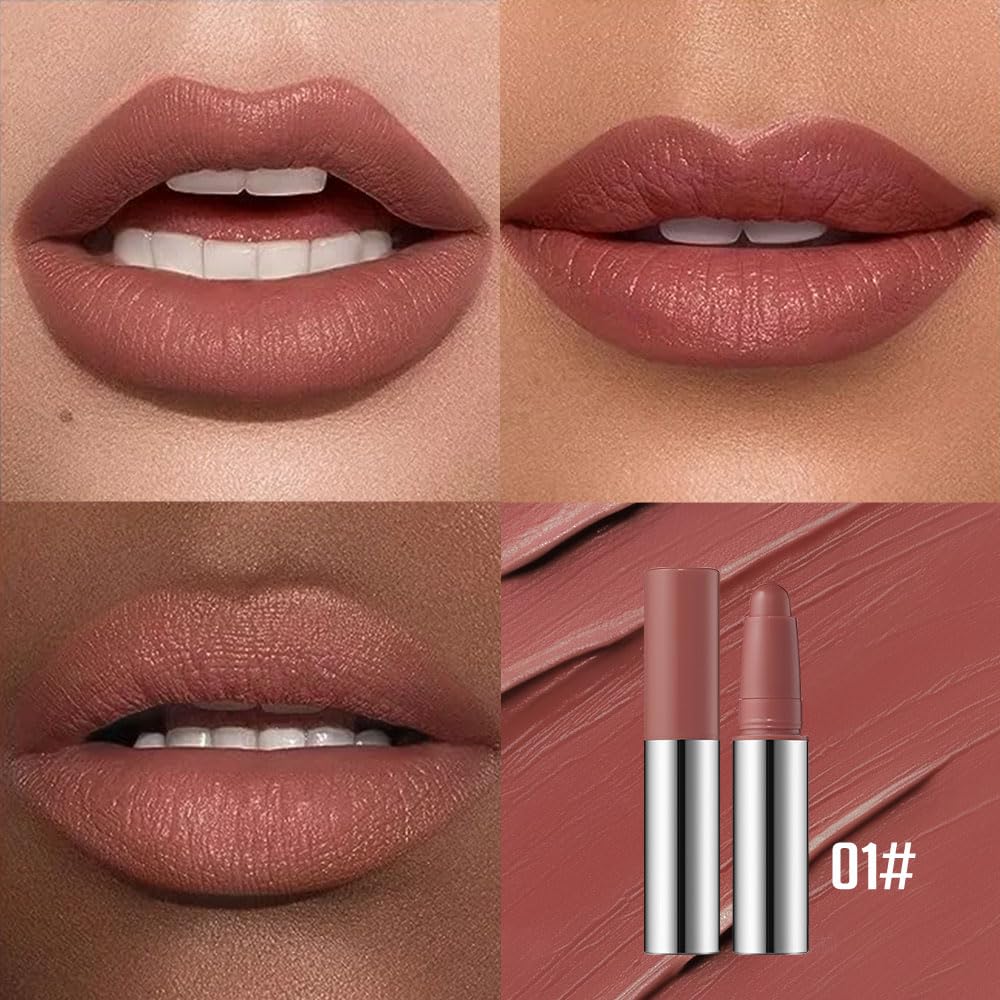 Hxssll Warm Terracotta Lip Crayon creates warm, versatile tone ideal for everyday palettes.