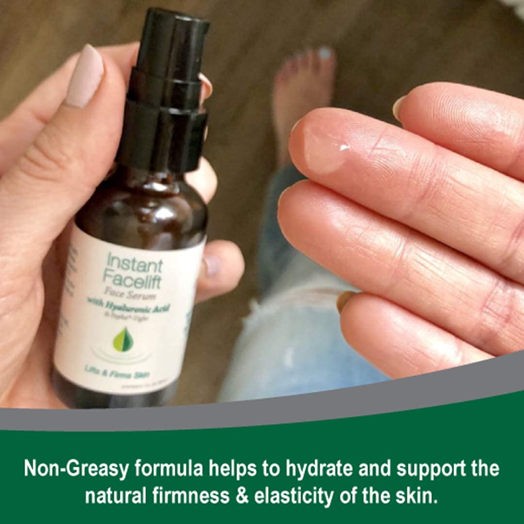 Hyalogic Hyaluronic Acid Serum ingredients highlight vegan, gluten-free, cruelty-free formulation.