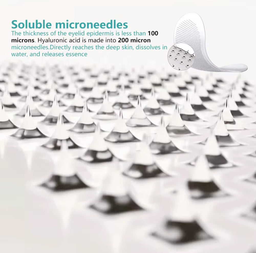 Hyaluronic Acid Collagen Micro Patches lifted from skin, showing gentle removal.