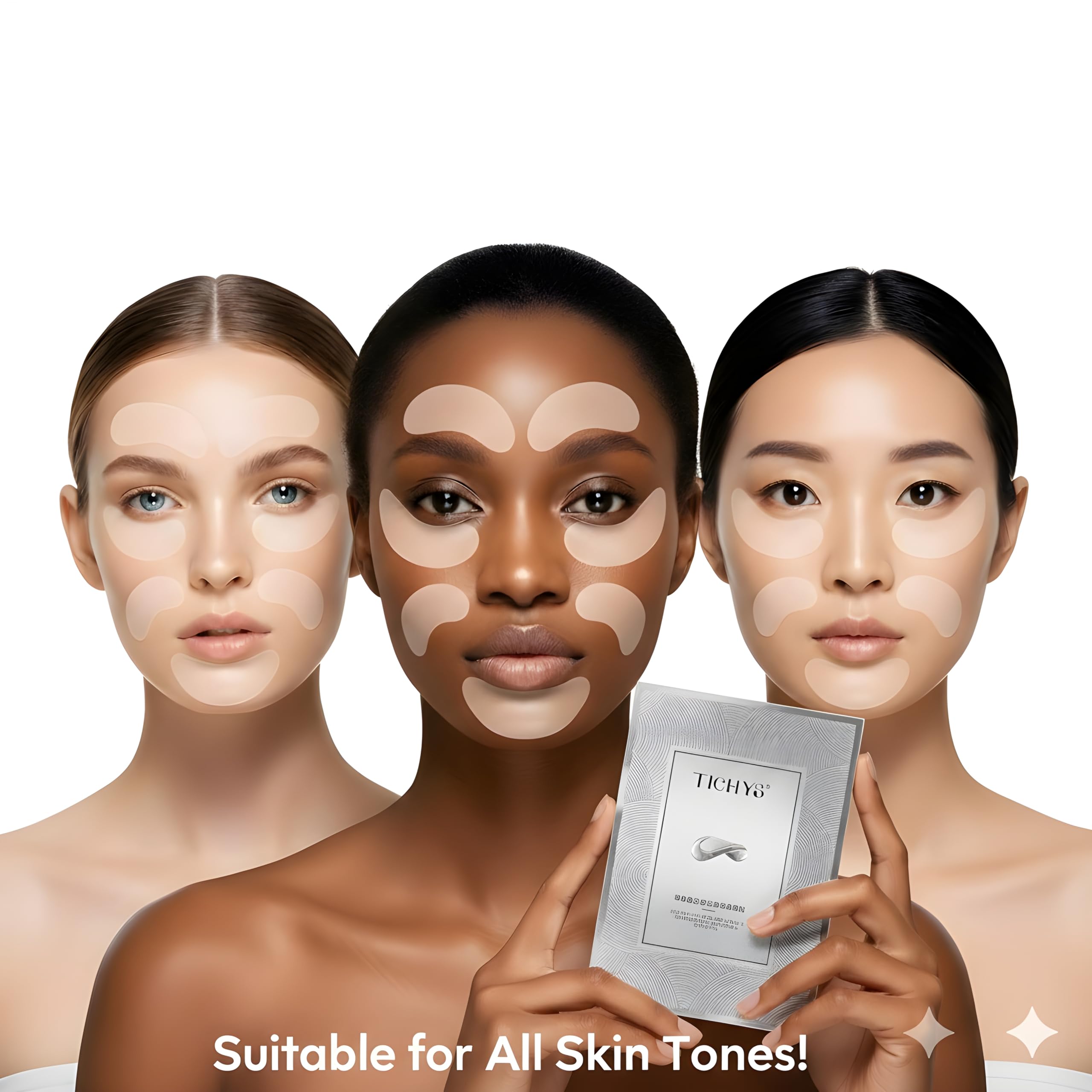 Hyaluronic Acid Collagen Micro Patches film resting on skin, gentle adherence.