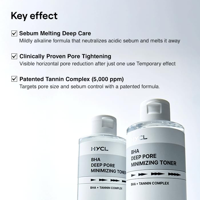 HYCL Pore tightening effect close-up demonstrates refined texture.