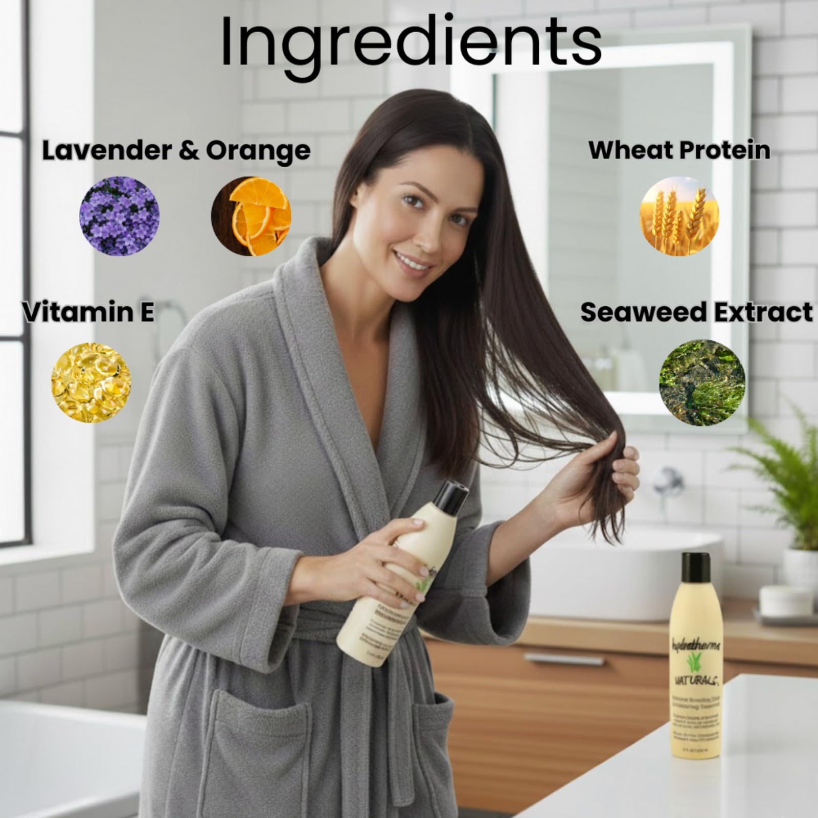 Hydratherma Naturals Moisture Boosting Deep Conditioning Treatment creamy texture supports easy detangling.
