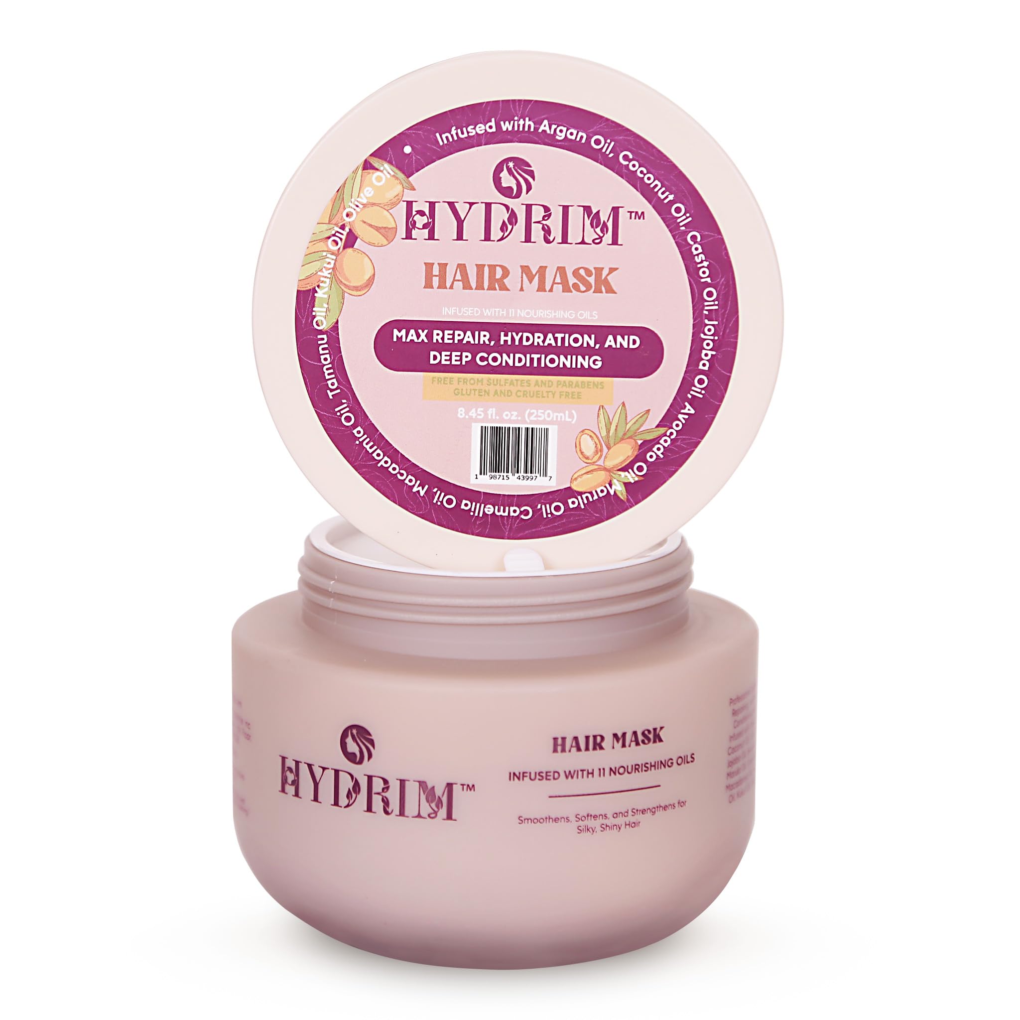 Hydrim Hair Mask finish appears glossy and healthier after use