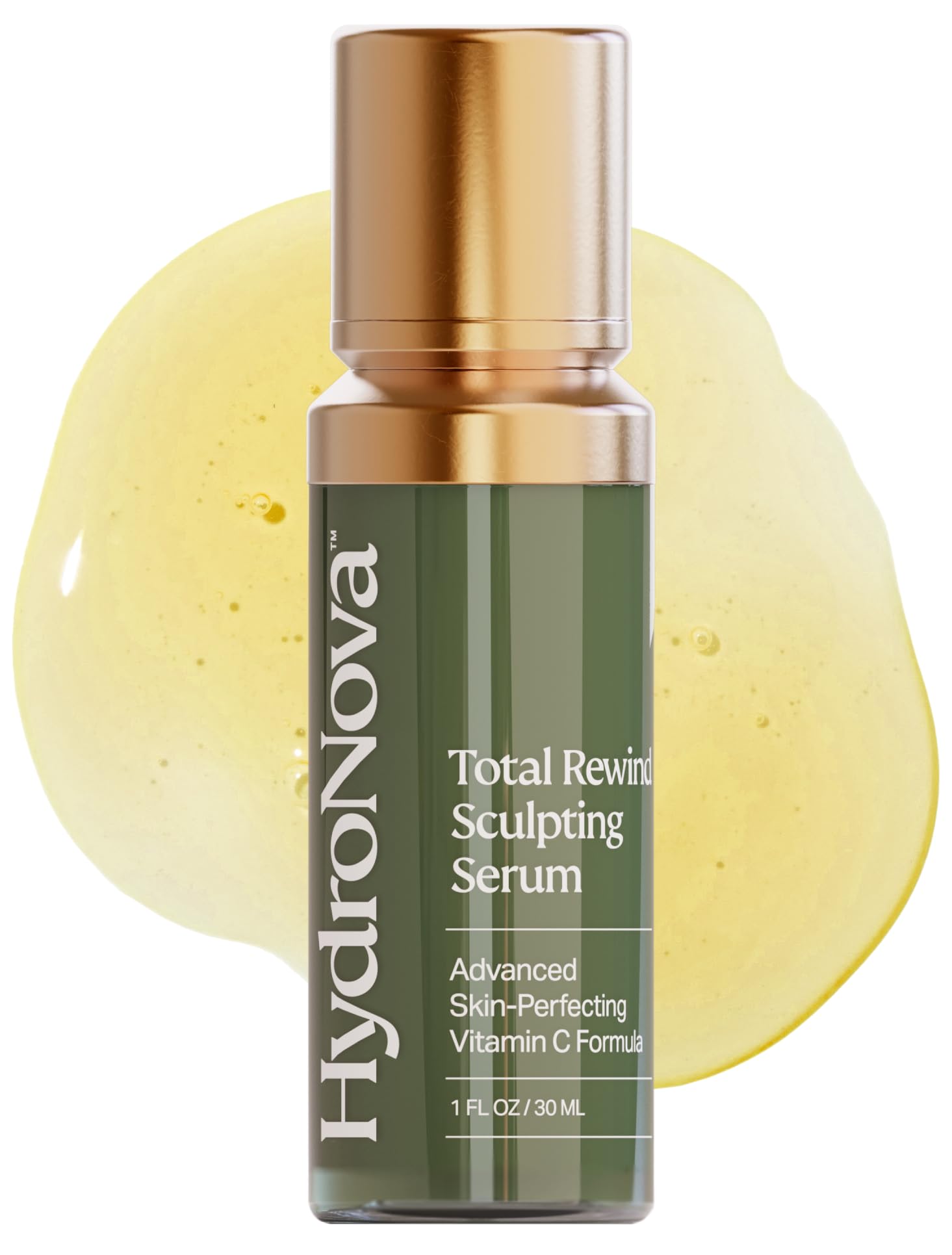 HYDRONOVA Total Rewind serum bottle for a bright, even complexion.