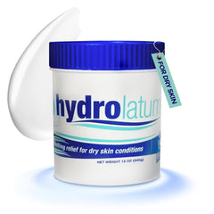 Hydrolatum Moisturizing Cream tub front view showing 12oz size for daily dry skin care