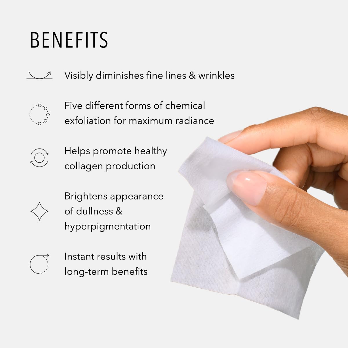HydroPeptide 5X Power Peel face-application demonstrates smoothing potential