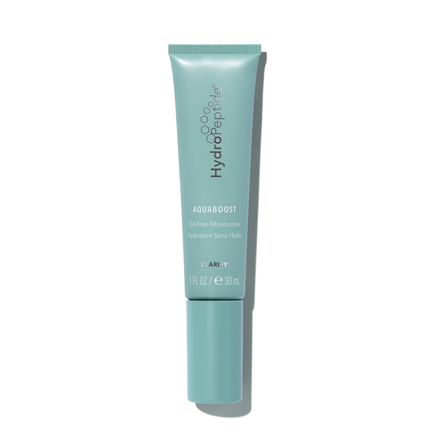 HydroPeptide AquaBoost Clarifying Oil-Free Moisturizer bottle providing lightweight hydration