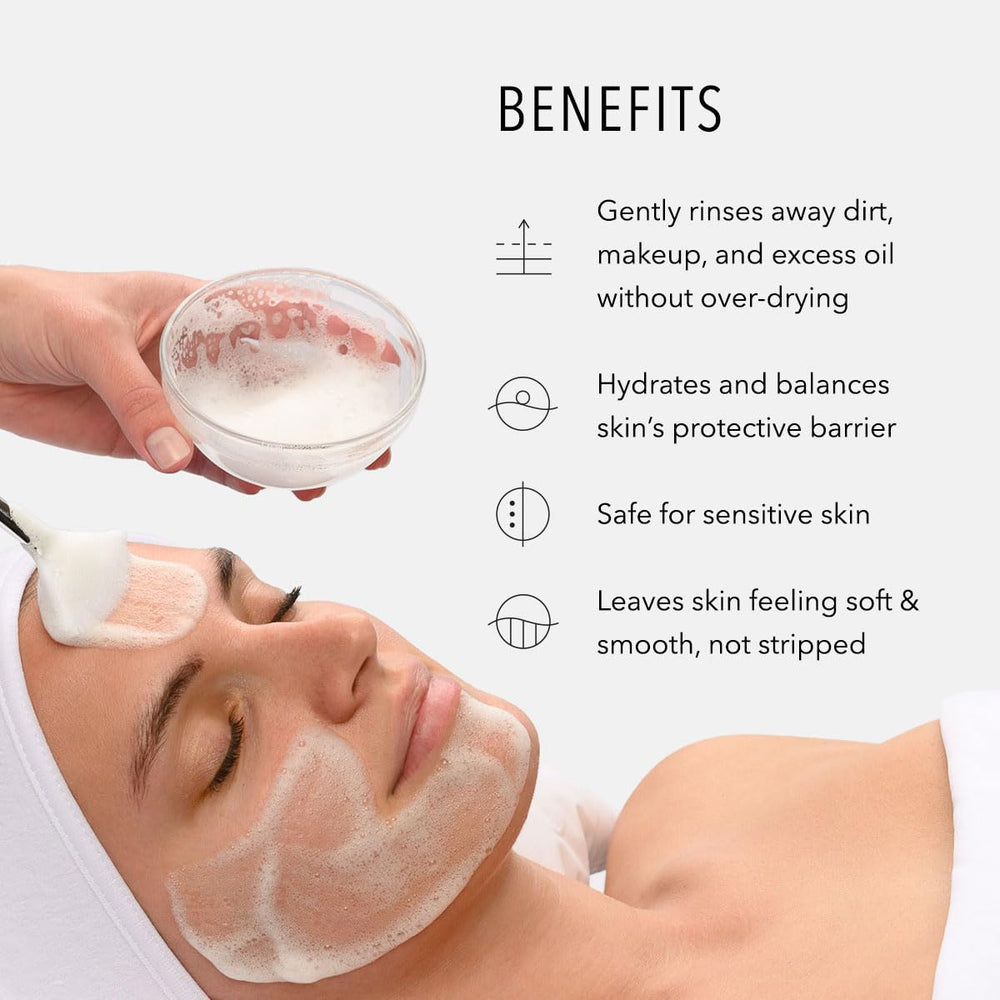 HydroPeptide Cleansing Gel during face application demonstrates easy, even spread and makeup removal.