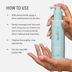 HydroPeptide Cleansing Gel ingredients highlight Amaranth-S and Hyadisine for hydration.