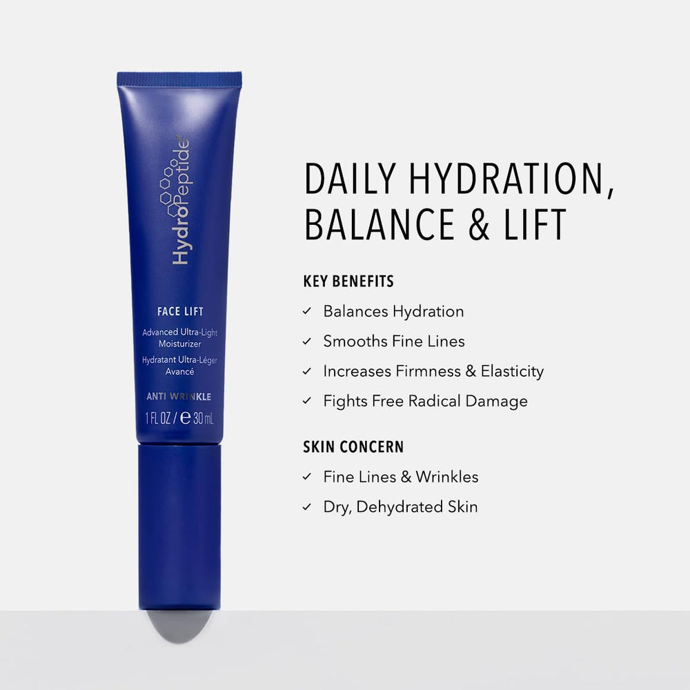 Close-up of HydroPeptide Face Lift cream texture for smooth application