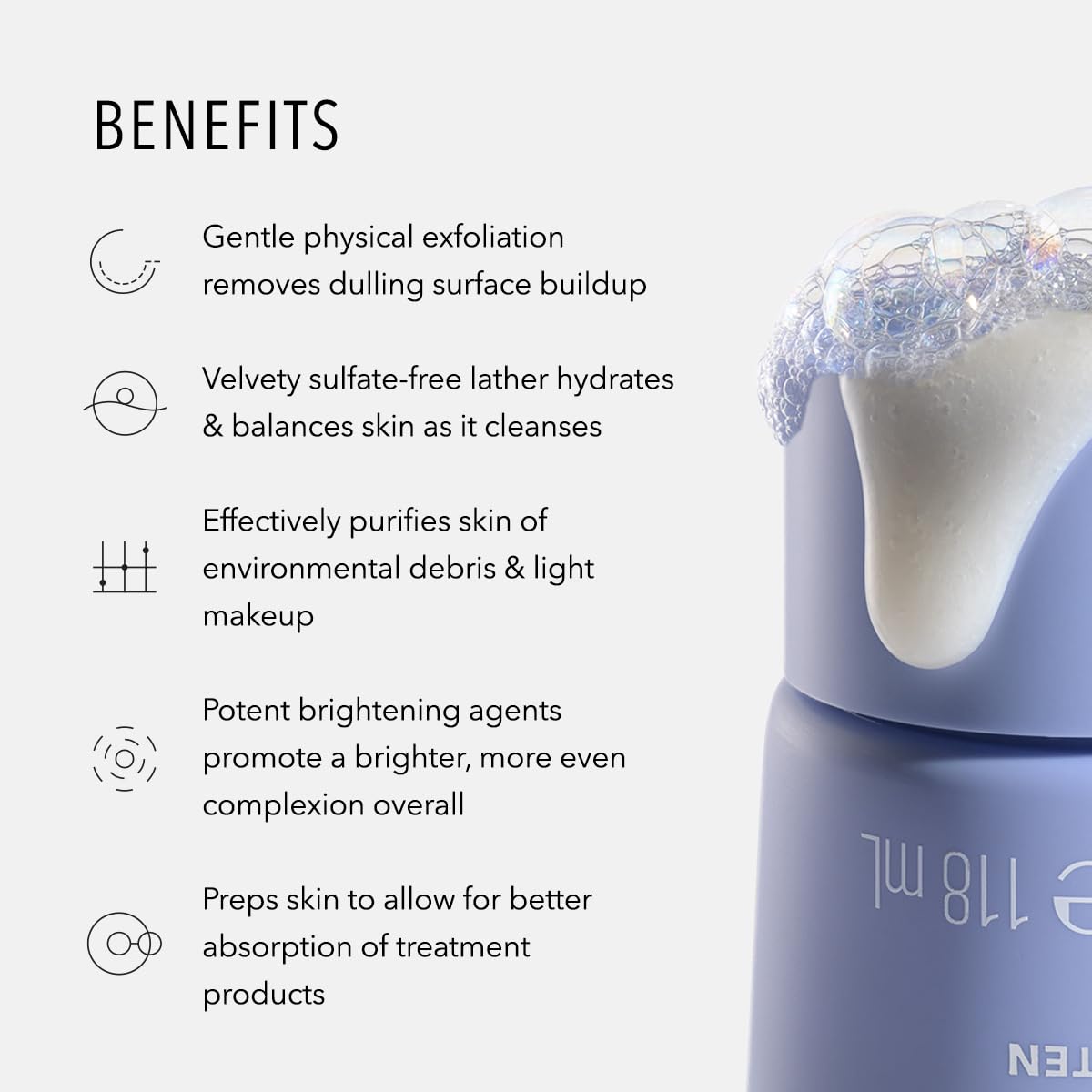 HydroPeptide Foaming Cream Cleanser with peptides promotes even tone and radiance.