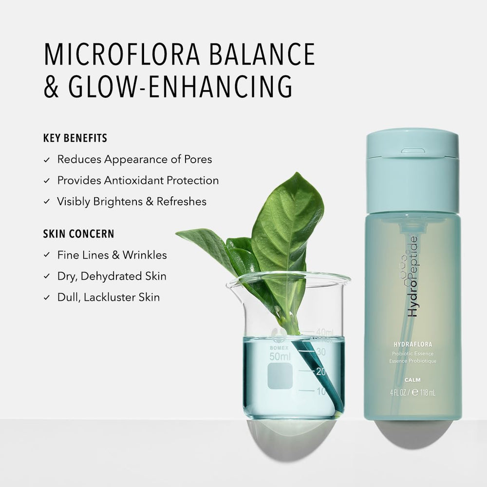 HydroPeptide HydraFlora toner essence pump close-up for easy application and consistent dosing