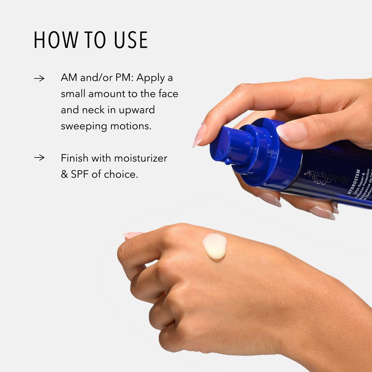 HydroPeptide HydroStem application morning routine with lightweight hydration