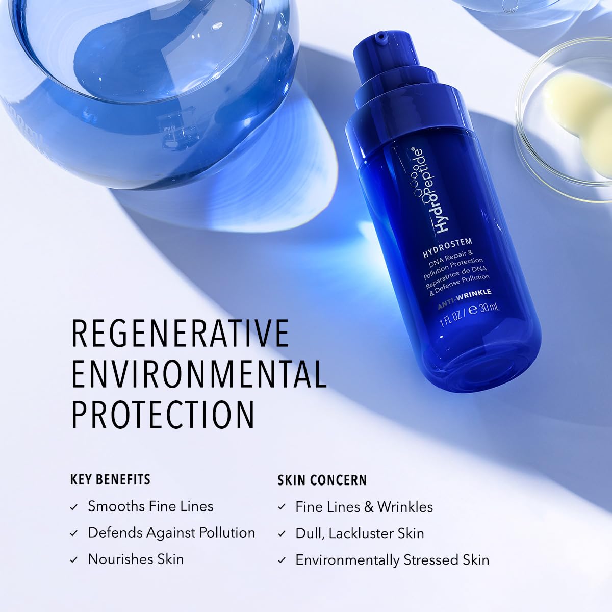 HydroPeptide HydroStem texture close-up shows fast absorbing serum