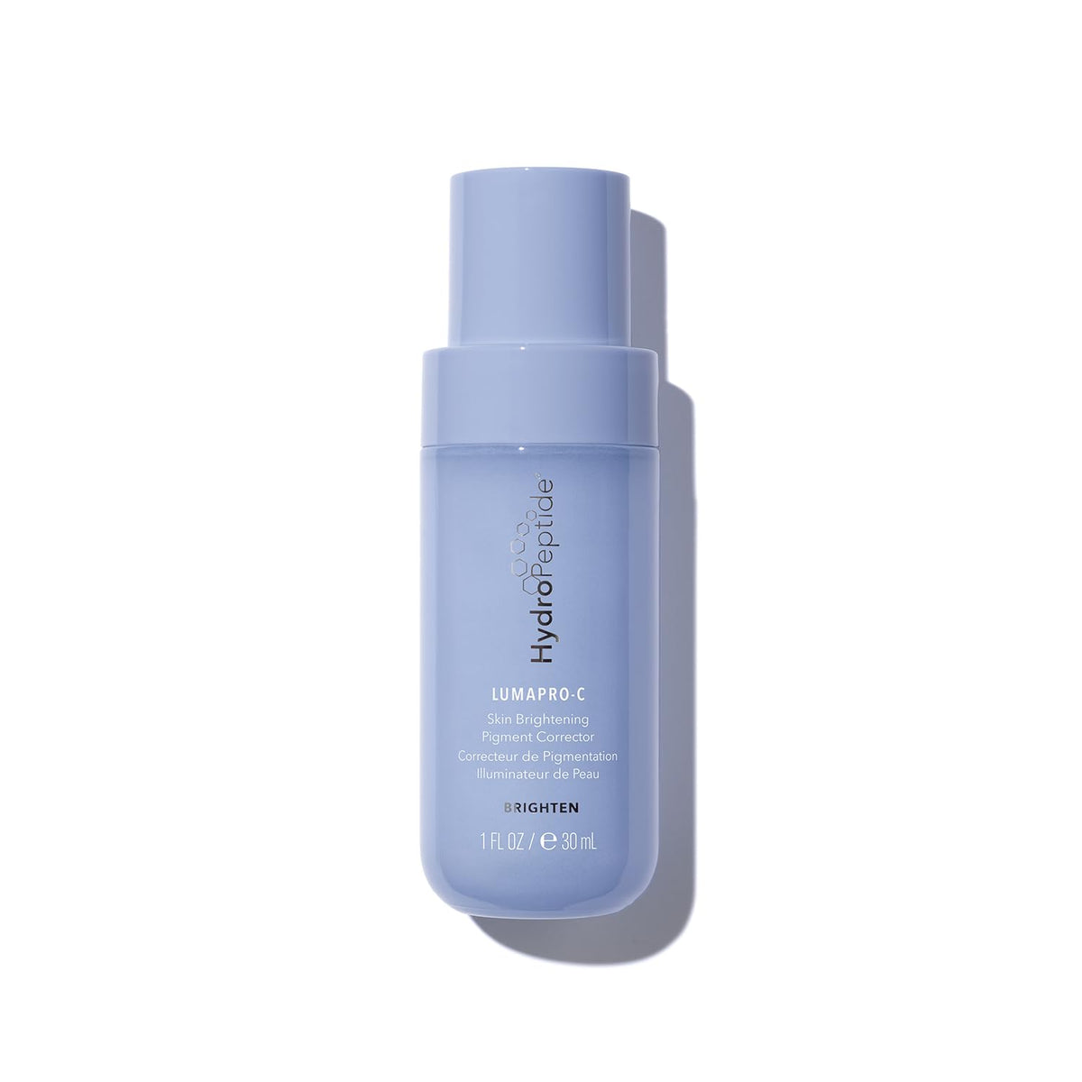 HydroPeptide LumaPro-C bottle showing pigment correction potential for radiant skin.