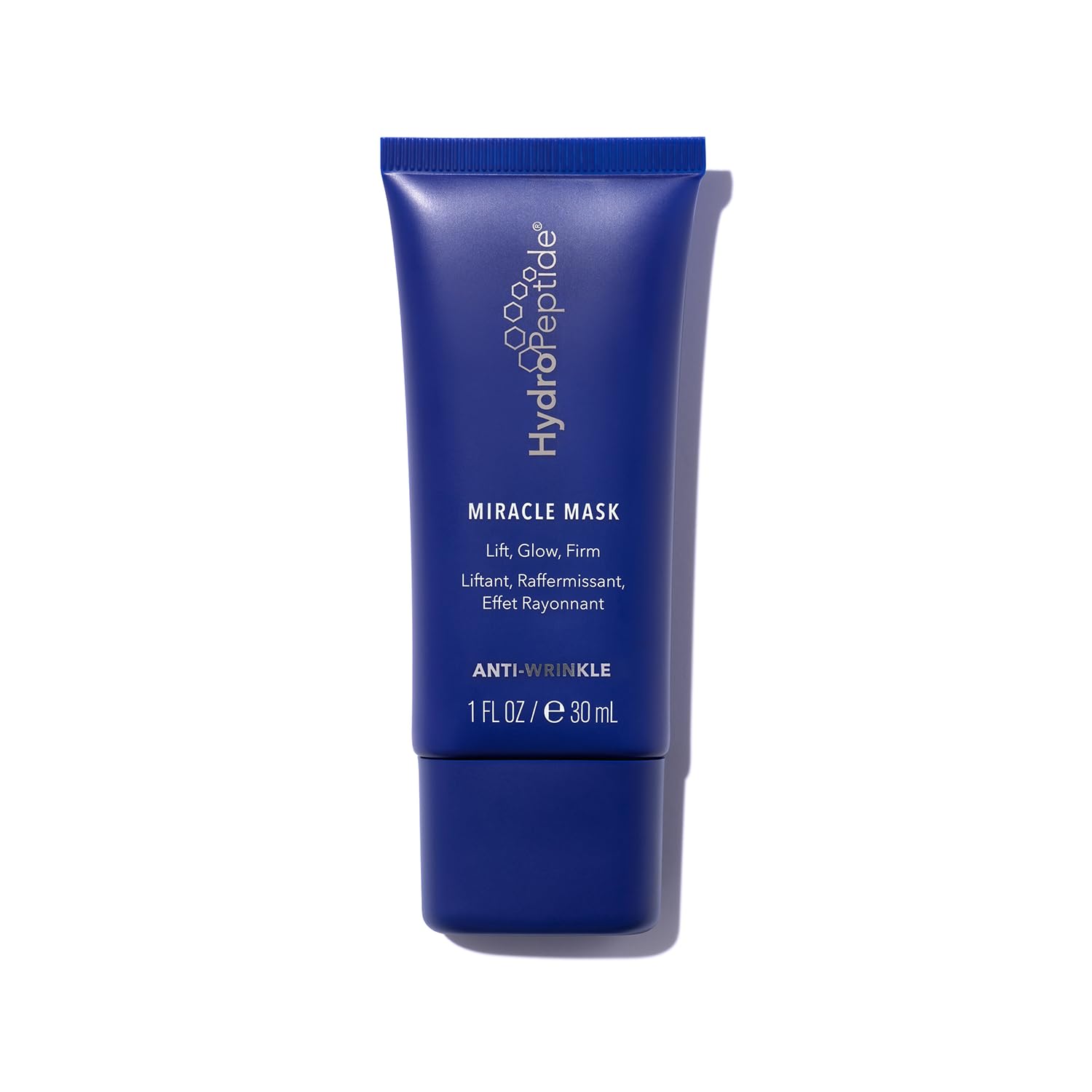HydroPeptide Miracle Mask jar showcases premium peptide treatment for lift