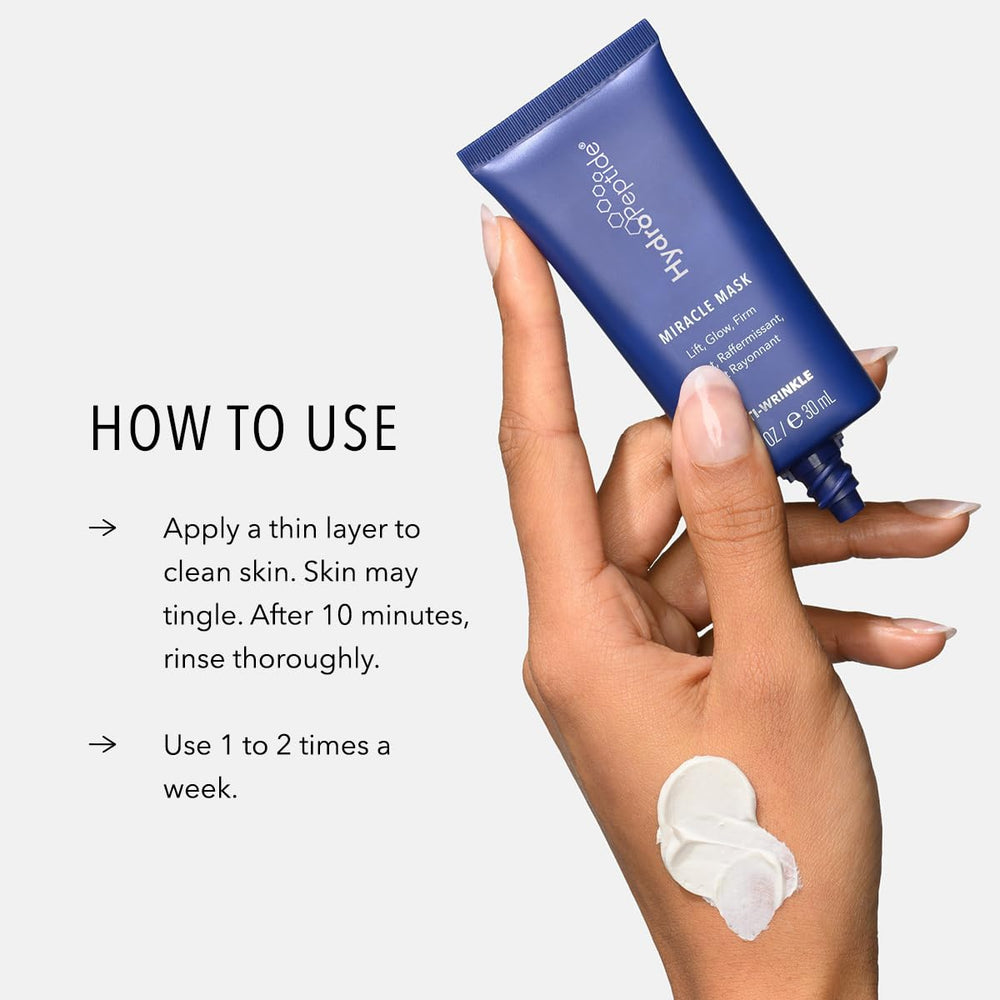 Pore-refining action on skin by HydroPeptide Miracle Mask