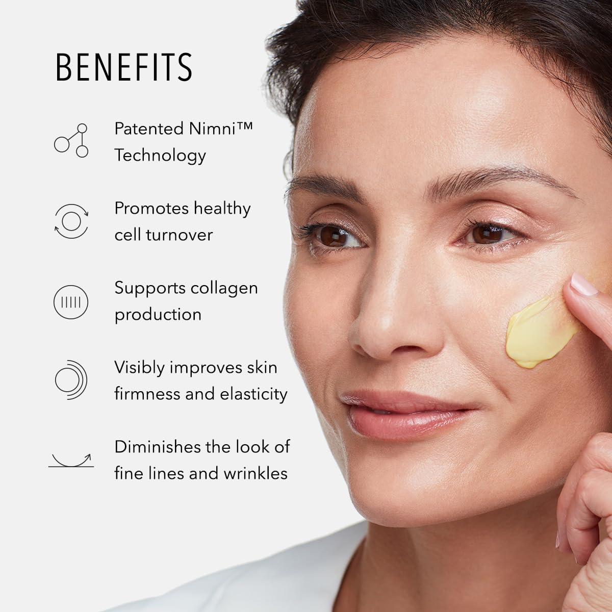 HydroPeptide Nimni Cream texture closeup suggesting a smooth, absorbent finish.