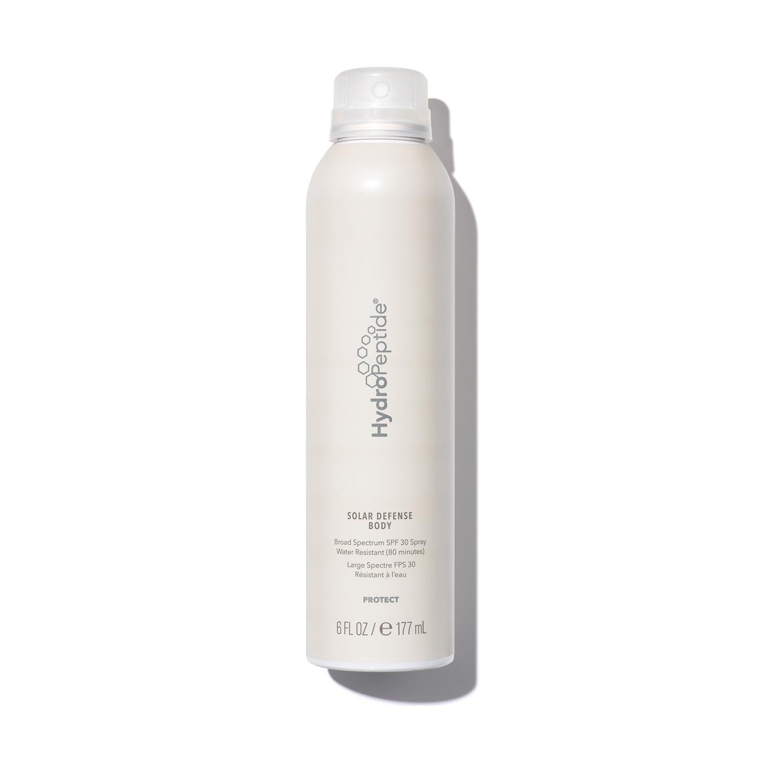 HydroPeptide Solar Defense Body SPF 30 bottle ready for use and hydration.