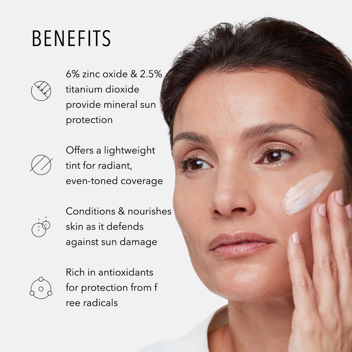 HydroPeptide Solar Defense tinted swatch on skin demonstrating auto-adjusting shade