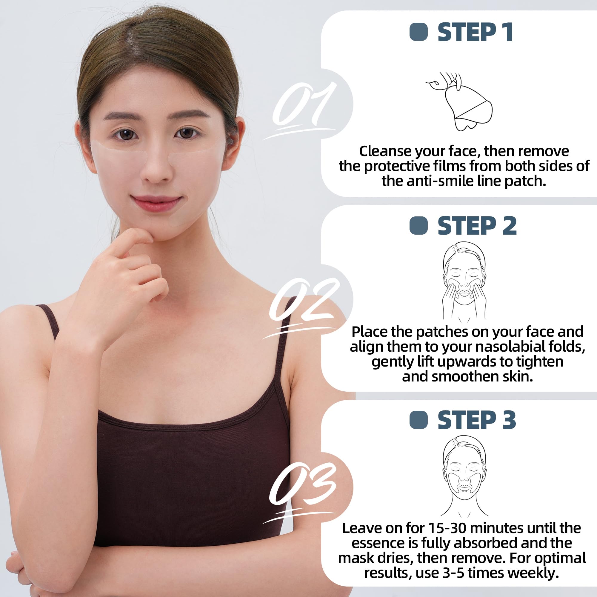 HYDROSMOOTH design-invisible-confort : patchs discrets qui respectent les mouvements du visage.