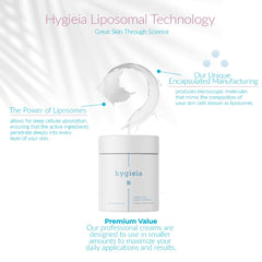 Hygieia crepey skin cream close-up texture reveals rich moisture.