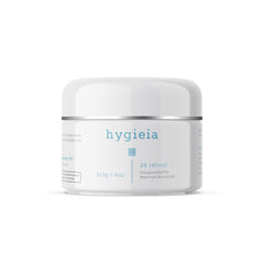 Hygieia+ encapsulated two-percent retinol cream bottle for day-night care