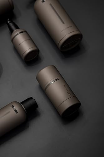 Close-up of HygieneLab sandalwood deodorant bottle highlighting earthy fragrance.