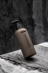 HygieneLab Mens Shampoo bottle back with safety highlights on label