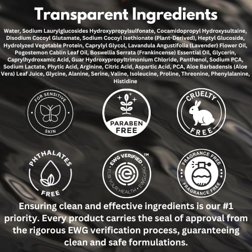 HygieneLab Mens Shampoo proudly made in California branding on label