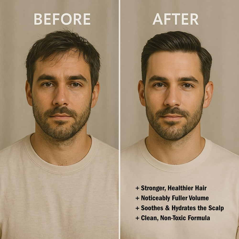 HygieneLab Mens Shampoo packaging details and recyclable container