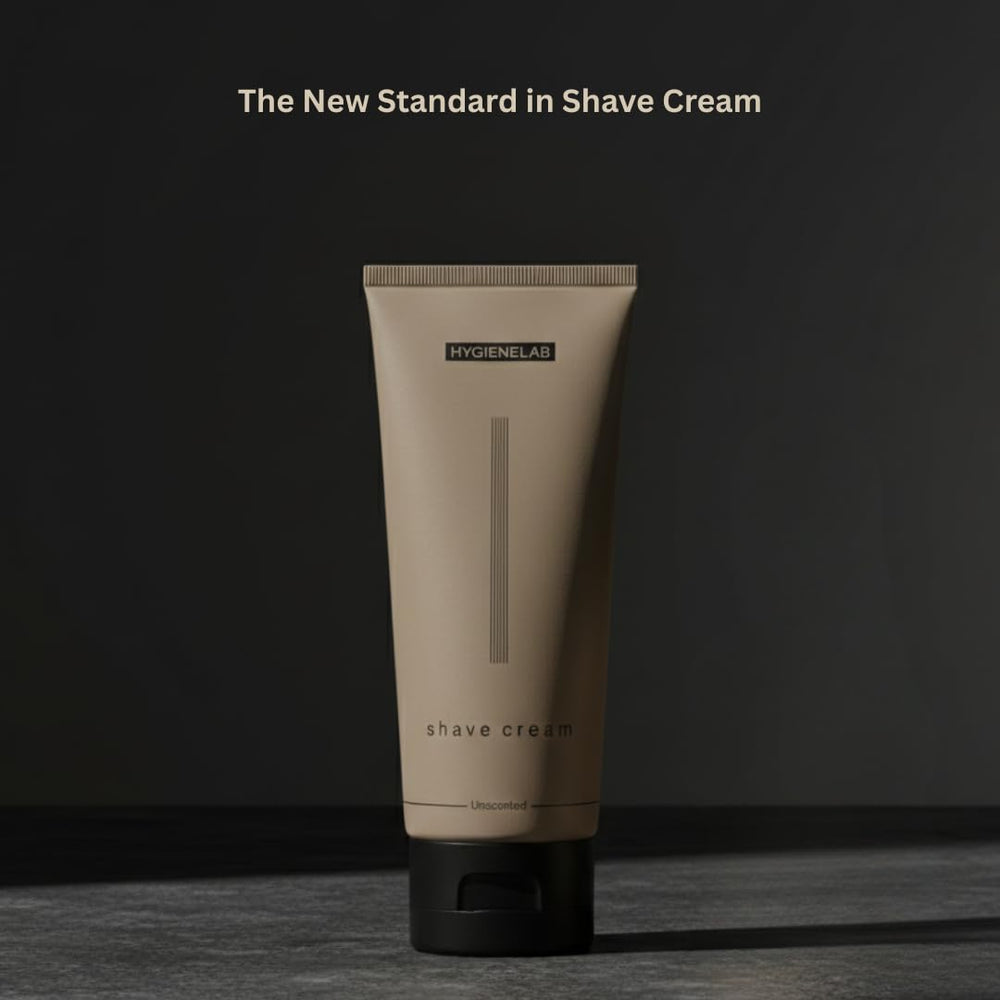 HygieneLab Shaving Cream uses non-toxic ingredients for a safe routine.