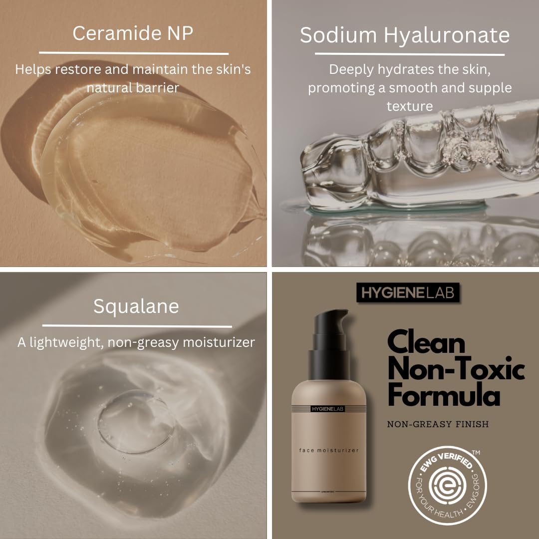 HygieneLab formula with hyaluronic acid and squalane for deep moisturization