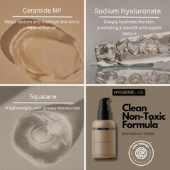 HygieneLab formula with hyaluronic acid and squalane for deep moisturization