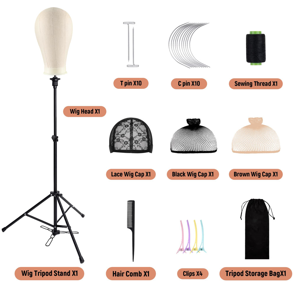 HYOUJIN 23-inch foam head on tripod for secure styling