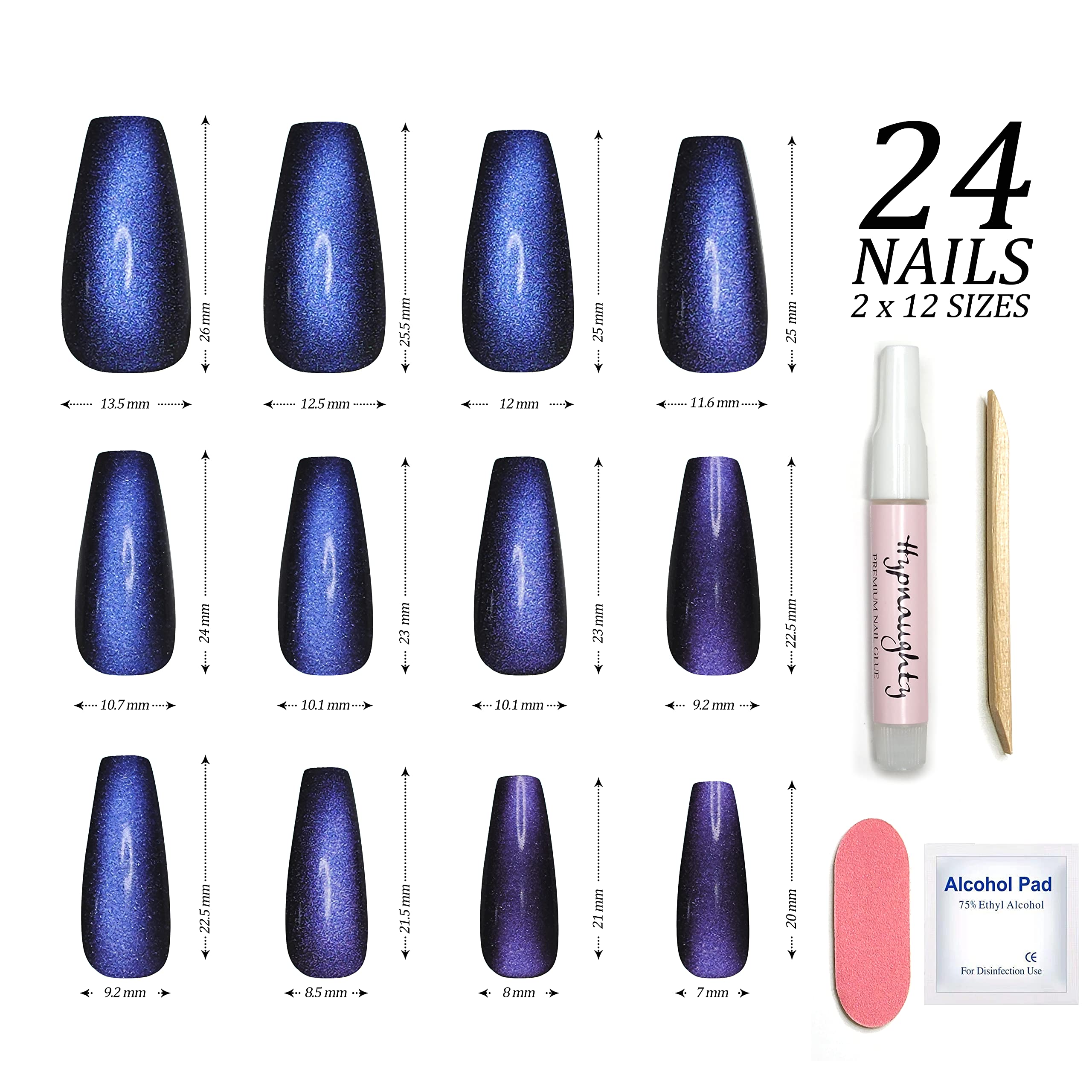 Hypnaughty Stardust Cat Eye nail kit shows glue and tools for easy application.