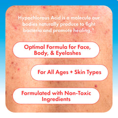 HypoClear on-skin application during skincare routine for balanced care.