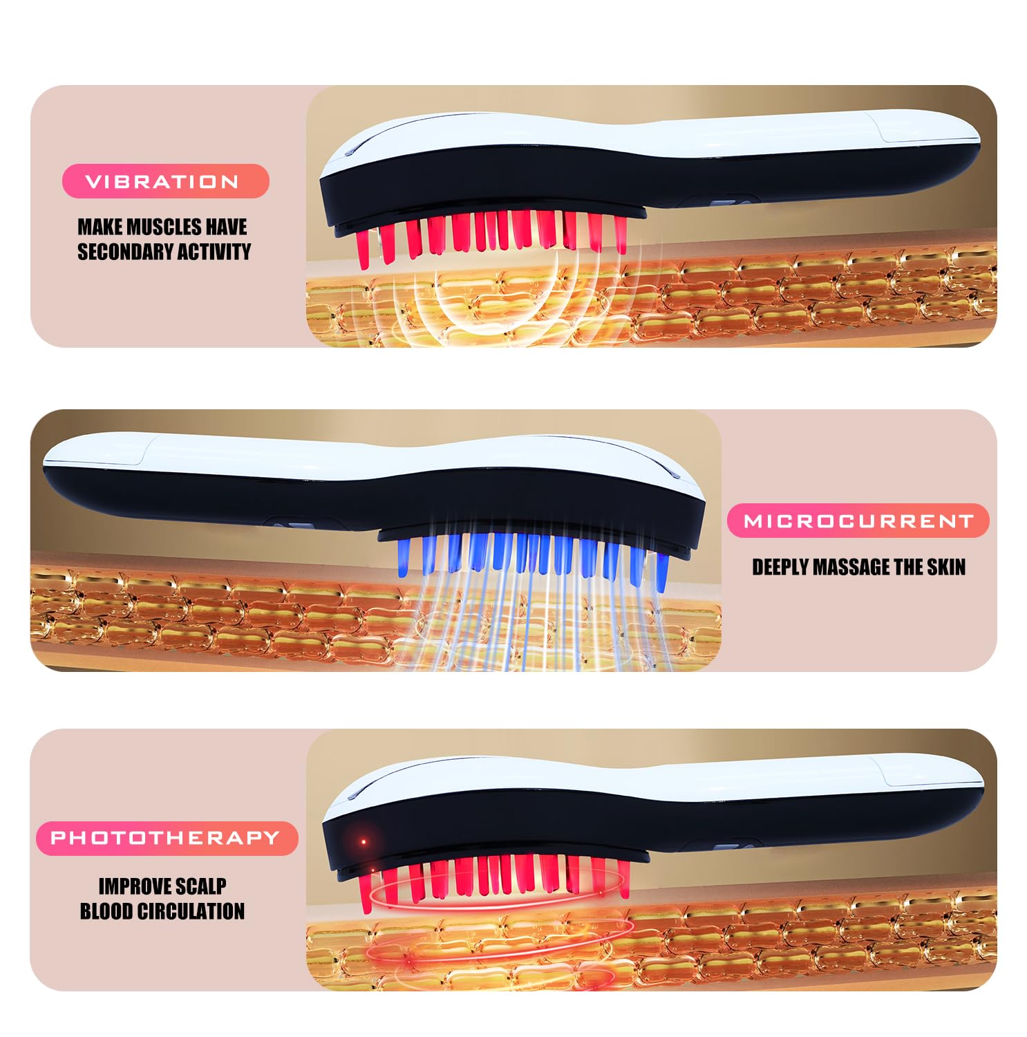 Hysizan nine vibration modes offer customizable scalp massage