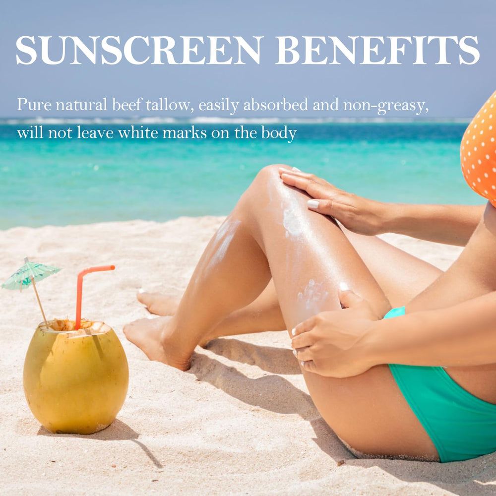 HZENPPOR Beef Tallow Sunscreen travel-size jar fits easily in a bag.