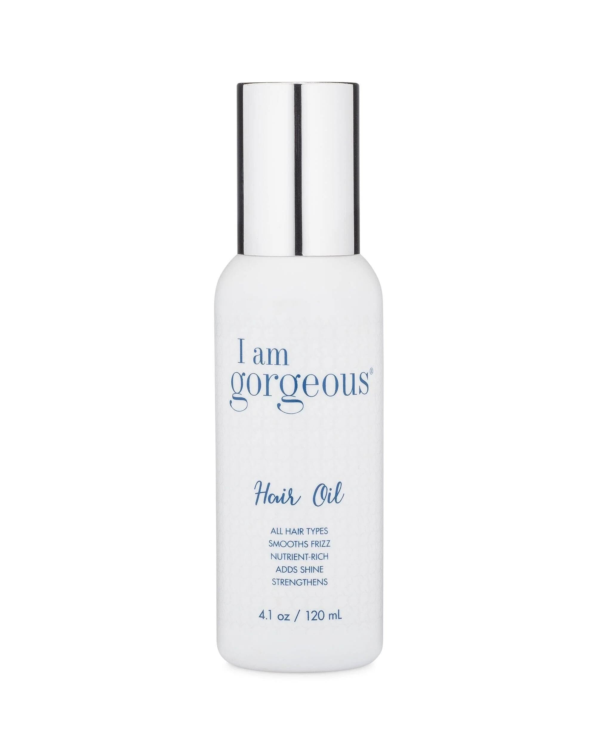 I am gorgeous bottle pour demonstrates lightweight hydration for frizz control.