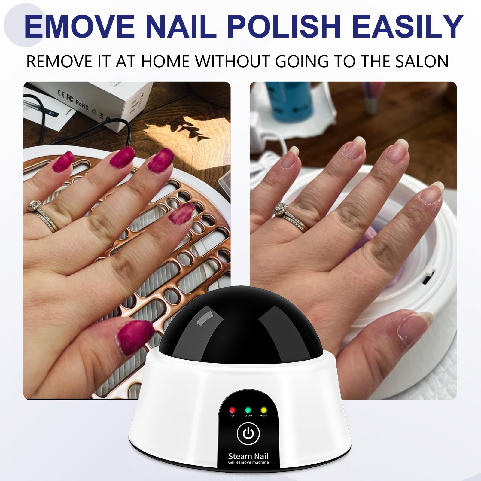 IBN G electric nail soaking bowl lid closed highlights odor containment
