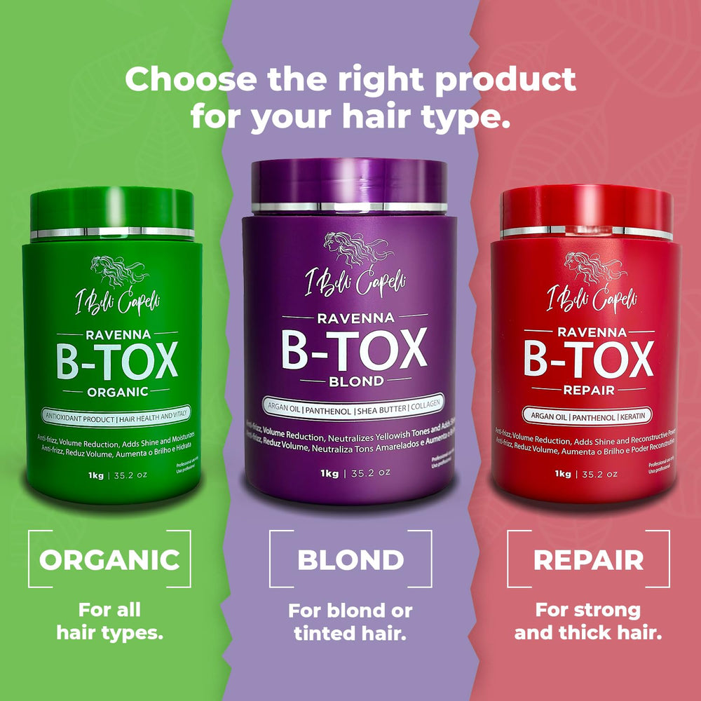I Belli Capelli Ravenna B-tox Kit anti-frizz smoothing for silky blond hair