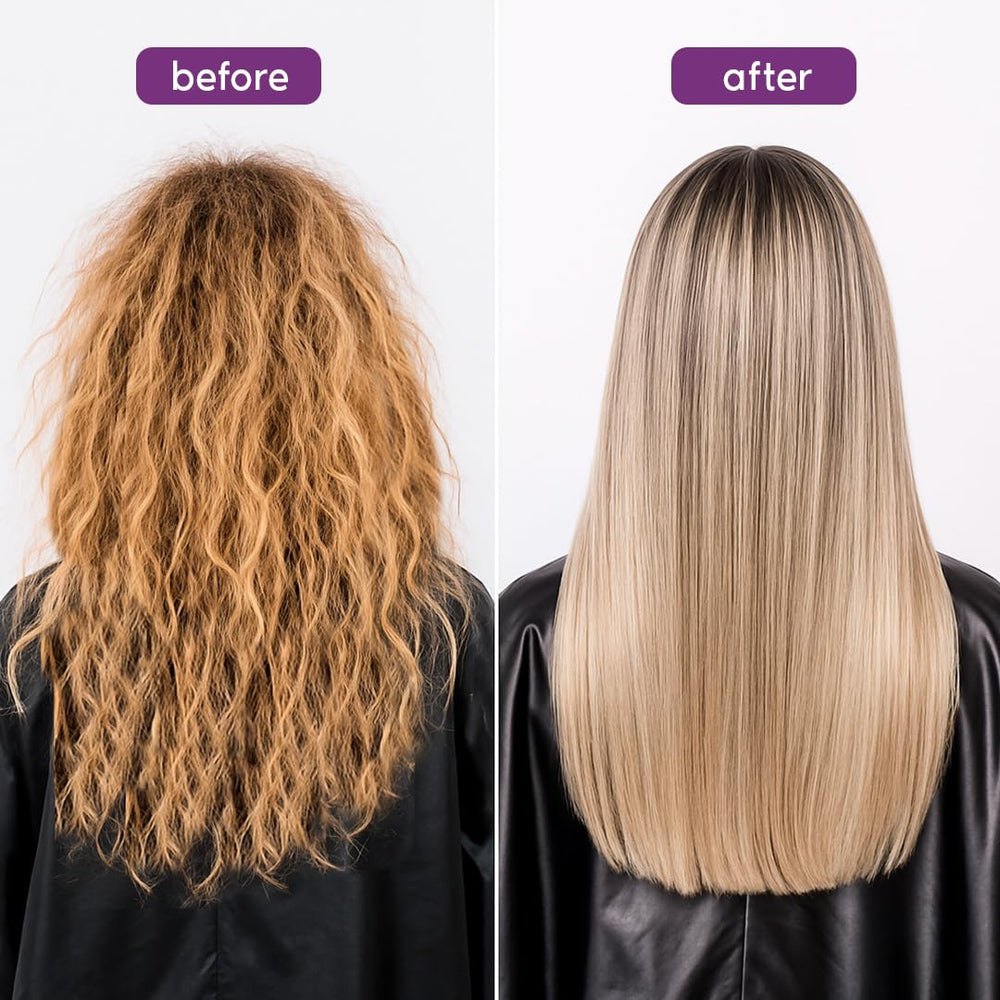 I Belli Capelli Ravenna B-tox Kit mask application showing deep conditioning for blondes