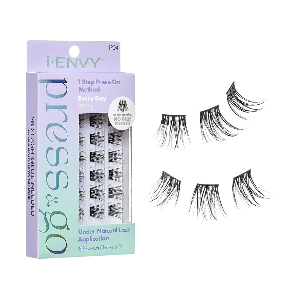 i-ENVY Press&Go self-adhesive lashes close-up showing quick, mess-free application