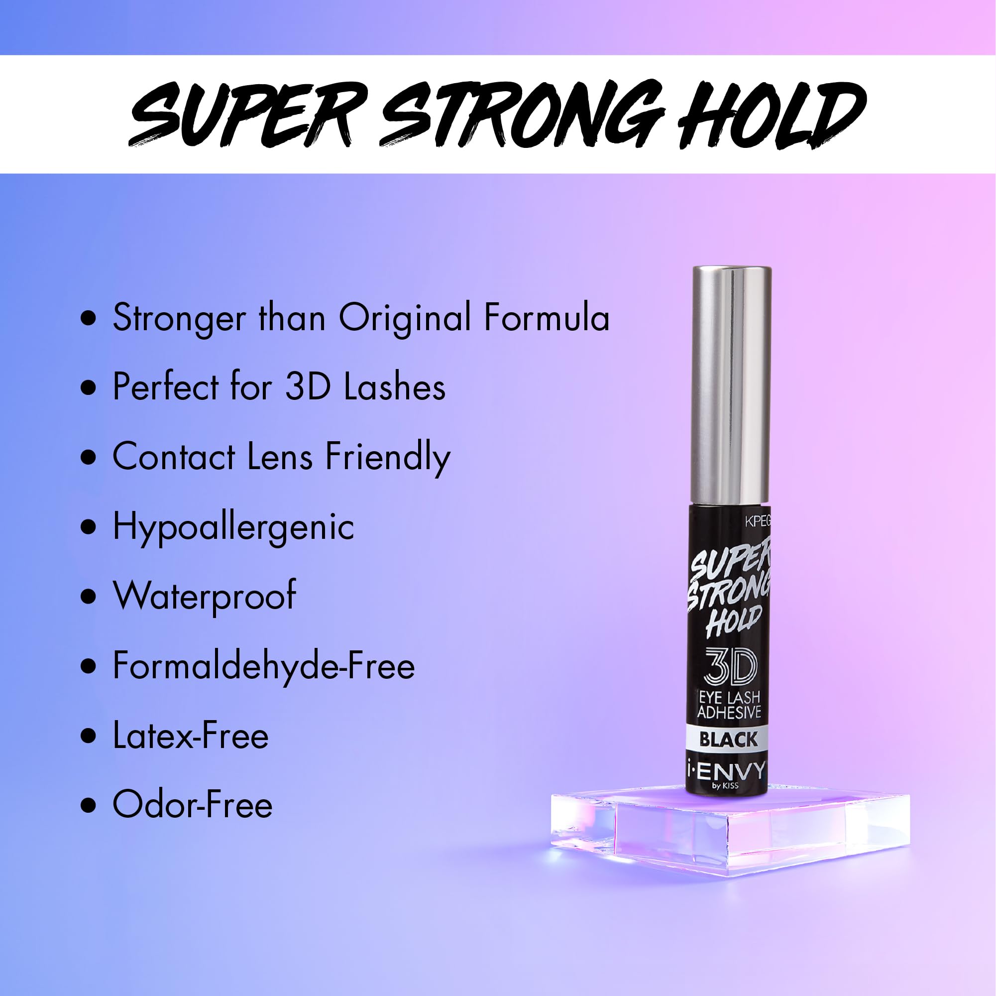 i-ENVY brush applicator offers precise, mess-free lash application