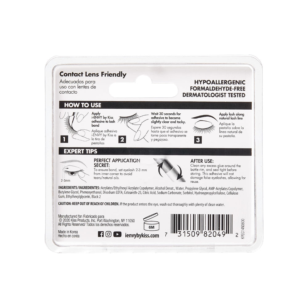 i-ENVY clear glue option offers natural lash blend and seamless bonding