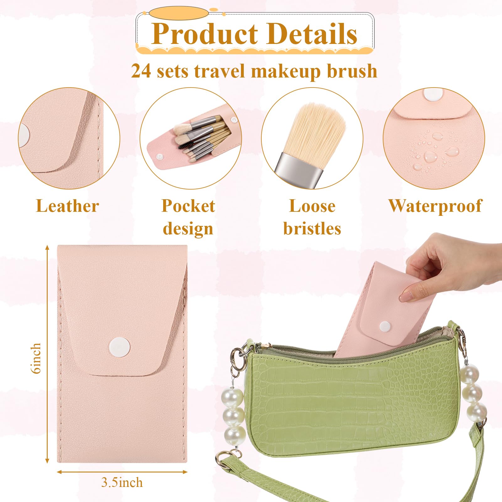 IANFAN eight-brush set displayed in compact packaging for travel-ready beauty.
