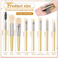 IANFAN brushes with soft nylon bristles for gentle foundation and powder application.