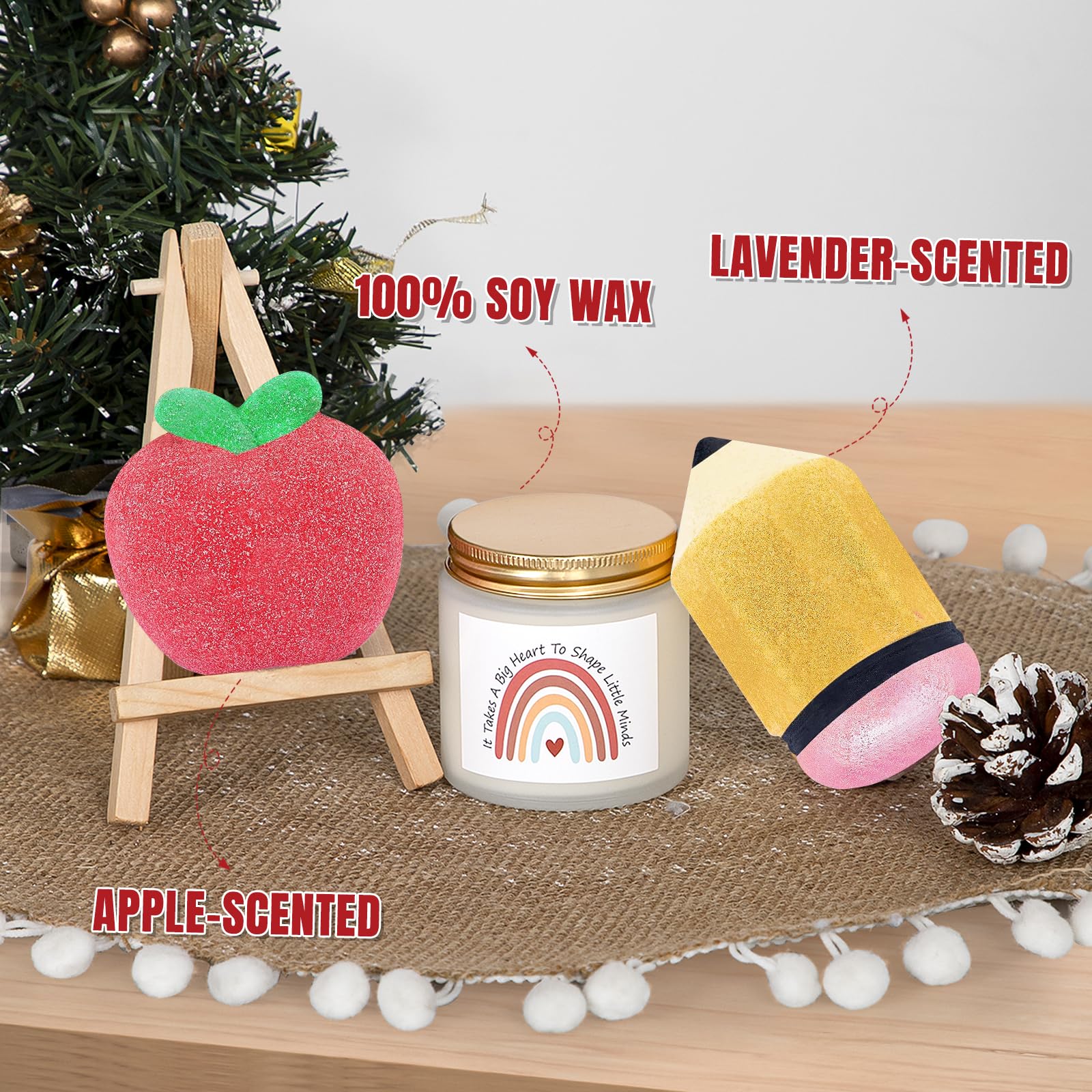 iAOVUEBY apple bath bomb, refreshing fragrance for a colorful, clean bath.