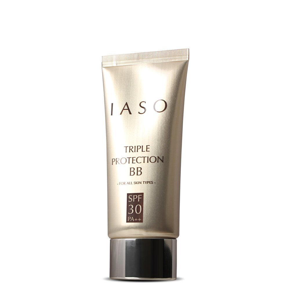 IASO Triple Protection BB Cream swatch shows natural finish and SPF30 PA++ protection